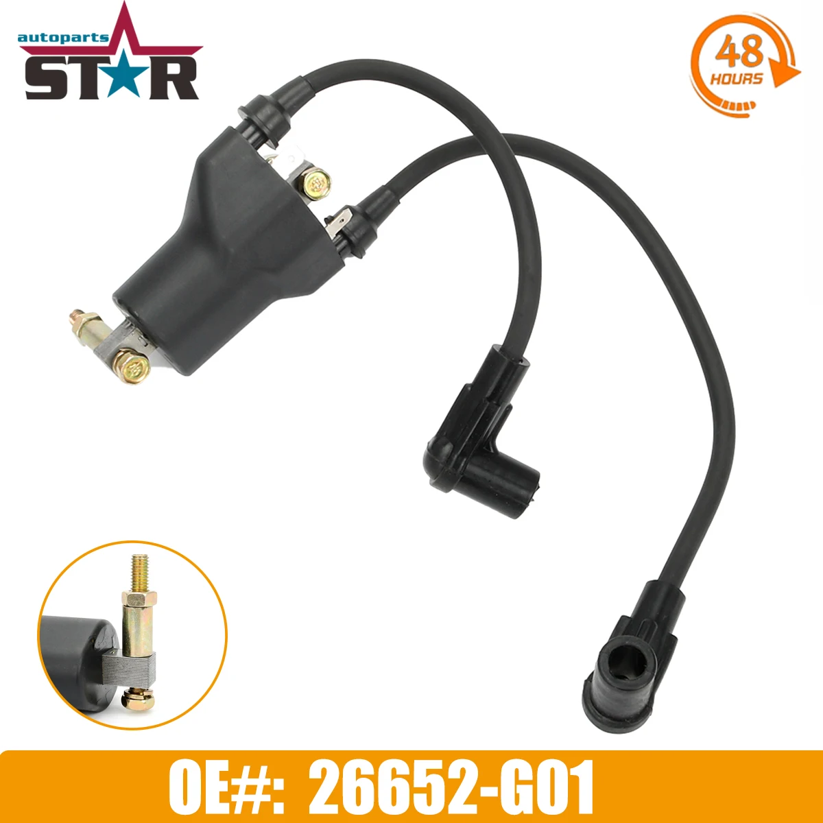 26652-G01 Ignition Coil For EZGO 4 Cycle Gas Marathon 1993-2003 Medalist 1994 1995 TXT 4 Cycle Gas 1991-2002 Car Accessories