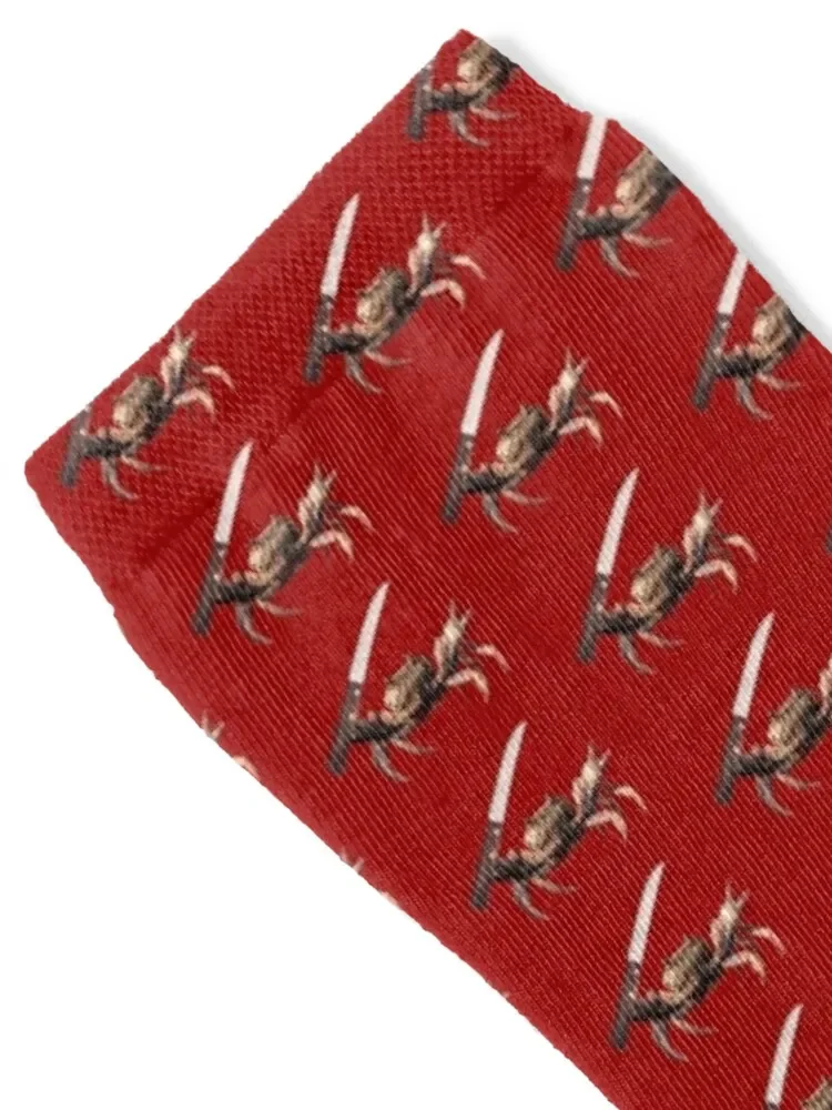 Crab With Knife Socks man funny sock Run Socks Woman Men's