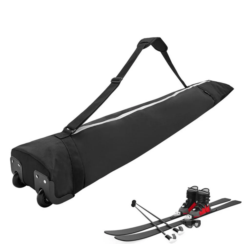 Ski Board Bag Snowboarding Storage Bag With Wheels Oxford Cloth Large Capacity for Outdoor Sports Accessories 194 X 32cm