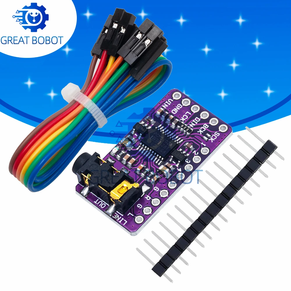 1~10 SZT. Interfejs I2S PCM5102A Dekoder DAC GY-PCM5102 Moduł Odtwarzacza I2S dla Raspberry Pi PHAT Format Board Cyfrowa Płytka Audio