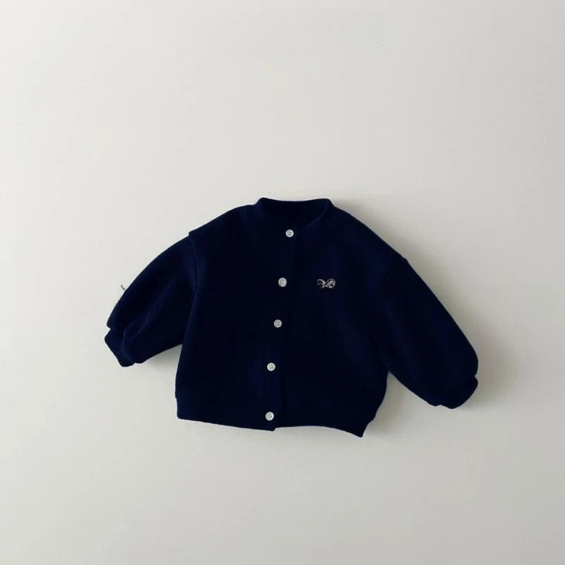 Coat Polar Fleece Autumn and Winter New Color Blocking Button with Heart-shaped Embroidery Design and Fleece
