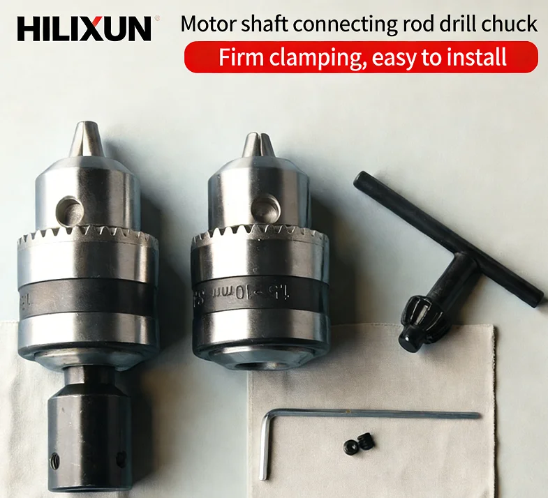 

Мини-электрический сверлильный патрон с резьбовым зажимом 1,5-10 мм, конический соединительный стержень B12, вал двигателя с адаптером, ключ-вороток, электроинструмент