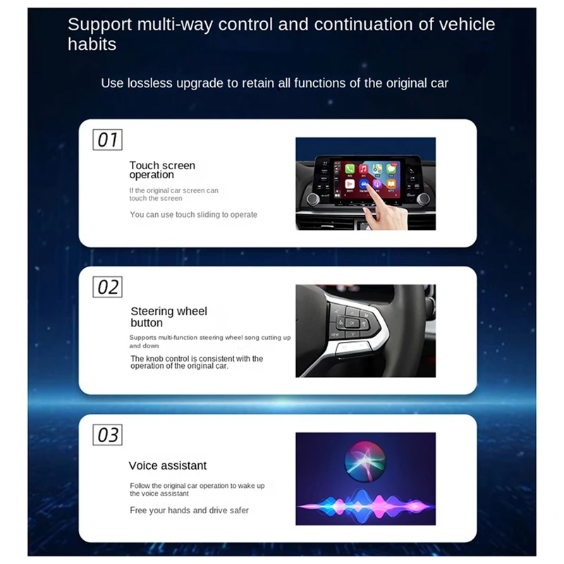 2 In 1 Wireless Carplay Adapter With RGB Lighting Car Adapter Seamlessly Convert Wired Android Auto To Wireless