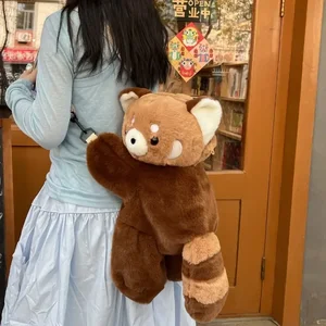 Kleine Waschbär -Plüsch -Party -Tasche, Panda -Puppen -Rucksack, hoher Wert, süße Münze rein, Teenager -Rucksack 10 Hauptverkauf Panda School Rucksack - №4