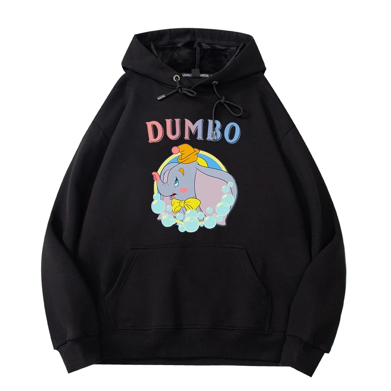 Dumbo Sweater Disney 2024 New Women\'s Hooded Sweater Artistic Milk Sweet Sweater Cute Cartoon Clothes Simple  System  Sweatshirt