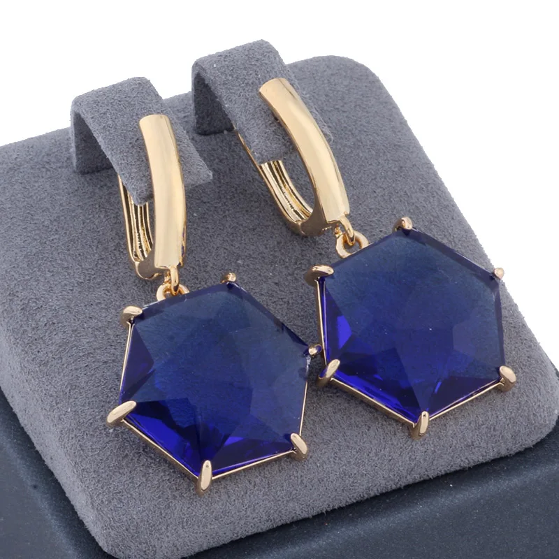 New Trend 2024 Luxury Jewelry Drop Earrings For Women Gold Color Big Unusual Earrings Daily Fashion Jewelry