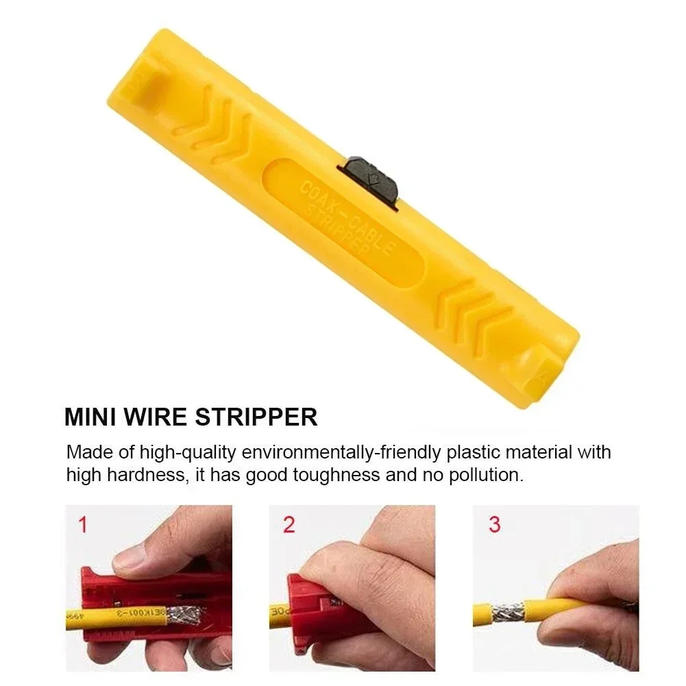 Mini Portable Electric Wire Stripper Coaxial Wire Stripping Cutter Cable Crimper Plier Multi-function Crimping Tool