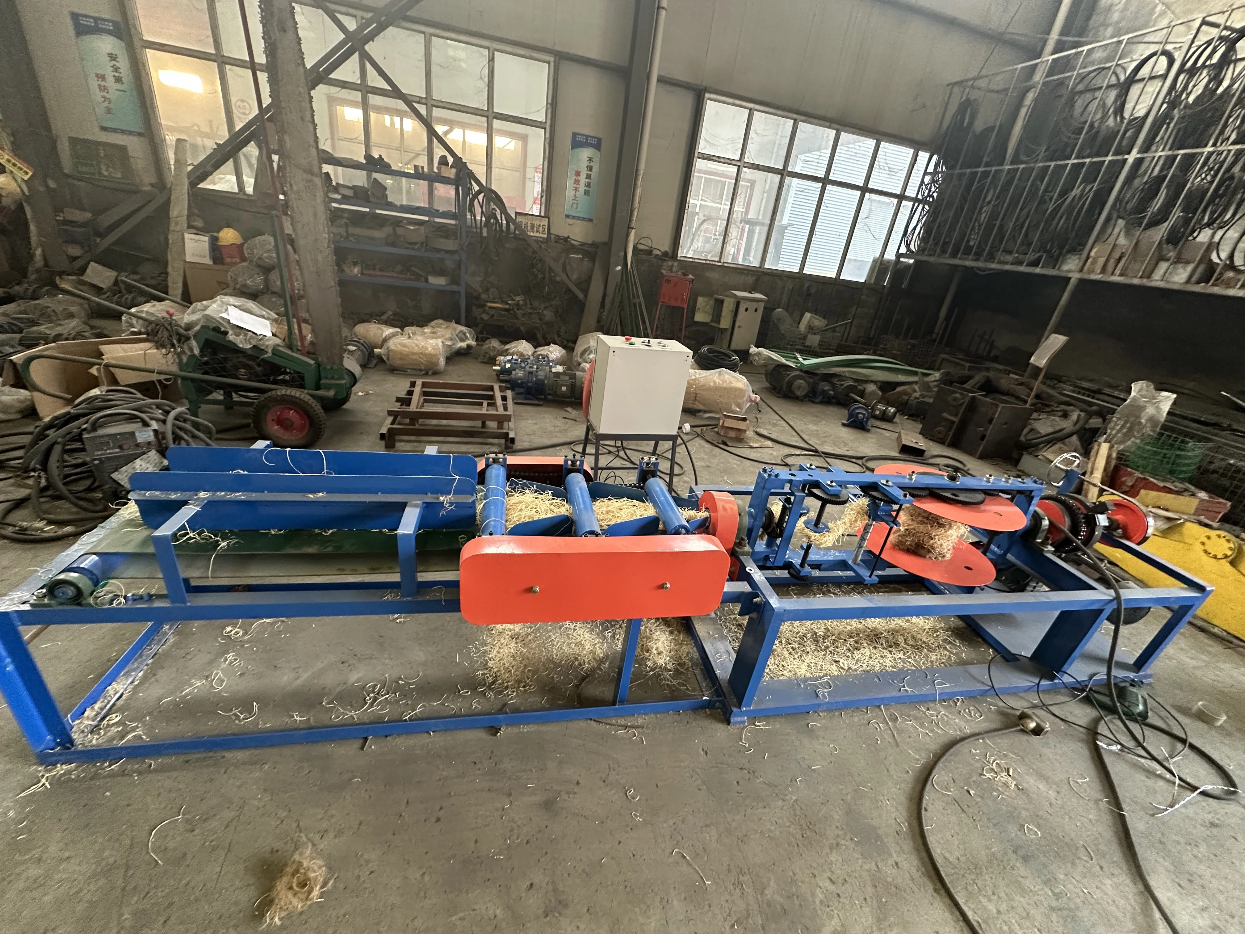 Industrial wood rope making machine Automatic wood rope twisting machine, output 450m/h