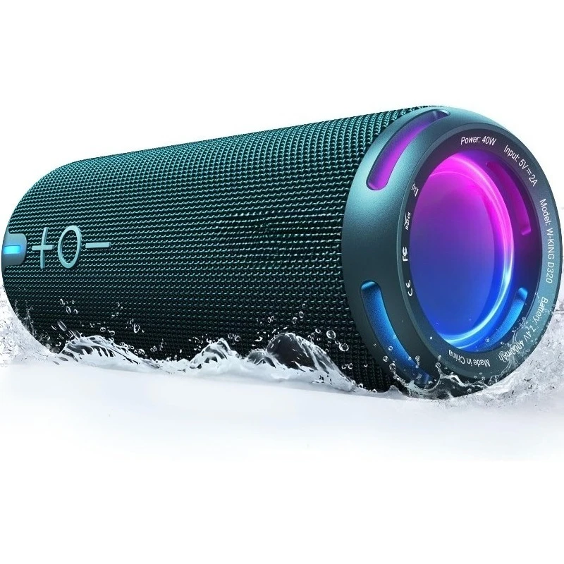 

Portable Bluetooth Speakers Loud, IPX7 Waterproof Outdoor Speakers Wireless, APP Customized EQ, Dual Voice Coil/Deep Bass