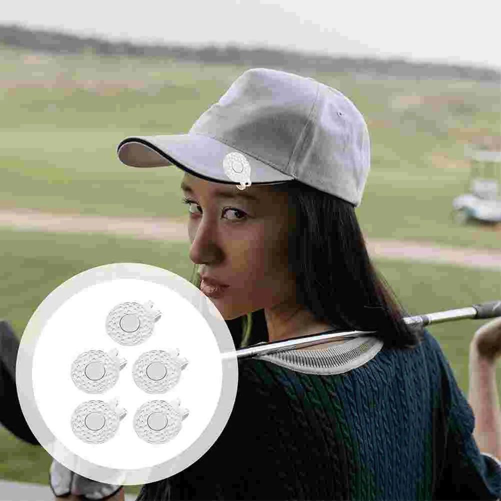 

5 Pcs Delicate Ball Mark Golf Hat Clip Hats Balls Accessory Marker Zinc Alloy Portable