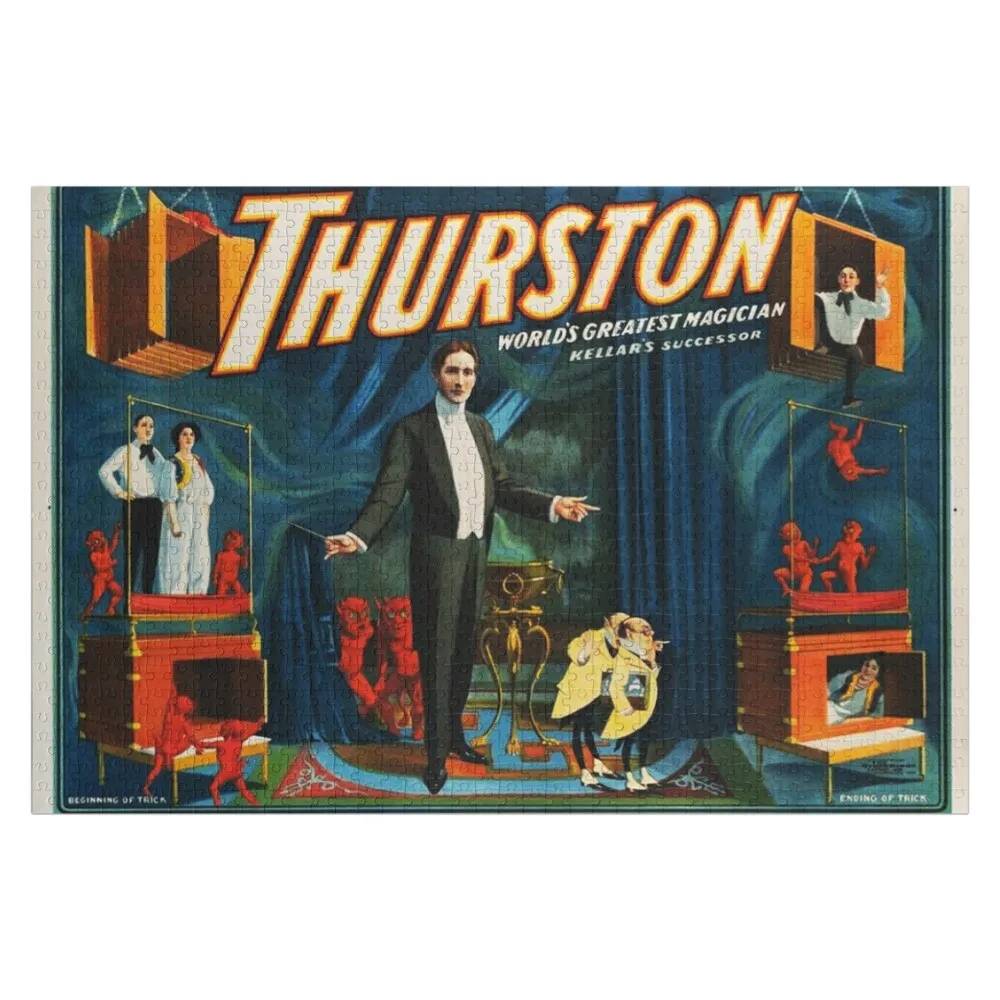 Thurston the Magician - Vintage Art Jigsaw Puzzle For Children Animal Wood Adults Wooden Jigsaws For Adults Puzzle