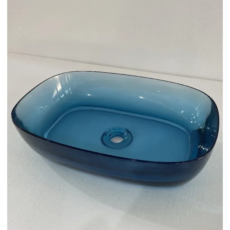 Transparent resin wash basin Integrated molding Color table basin Home bathroom Hotel wash basin