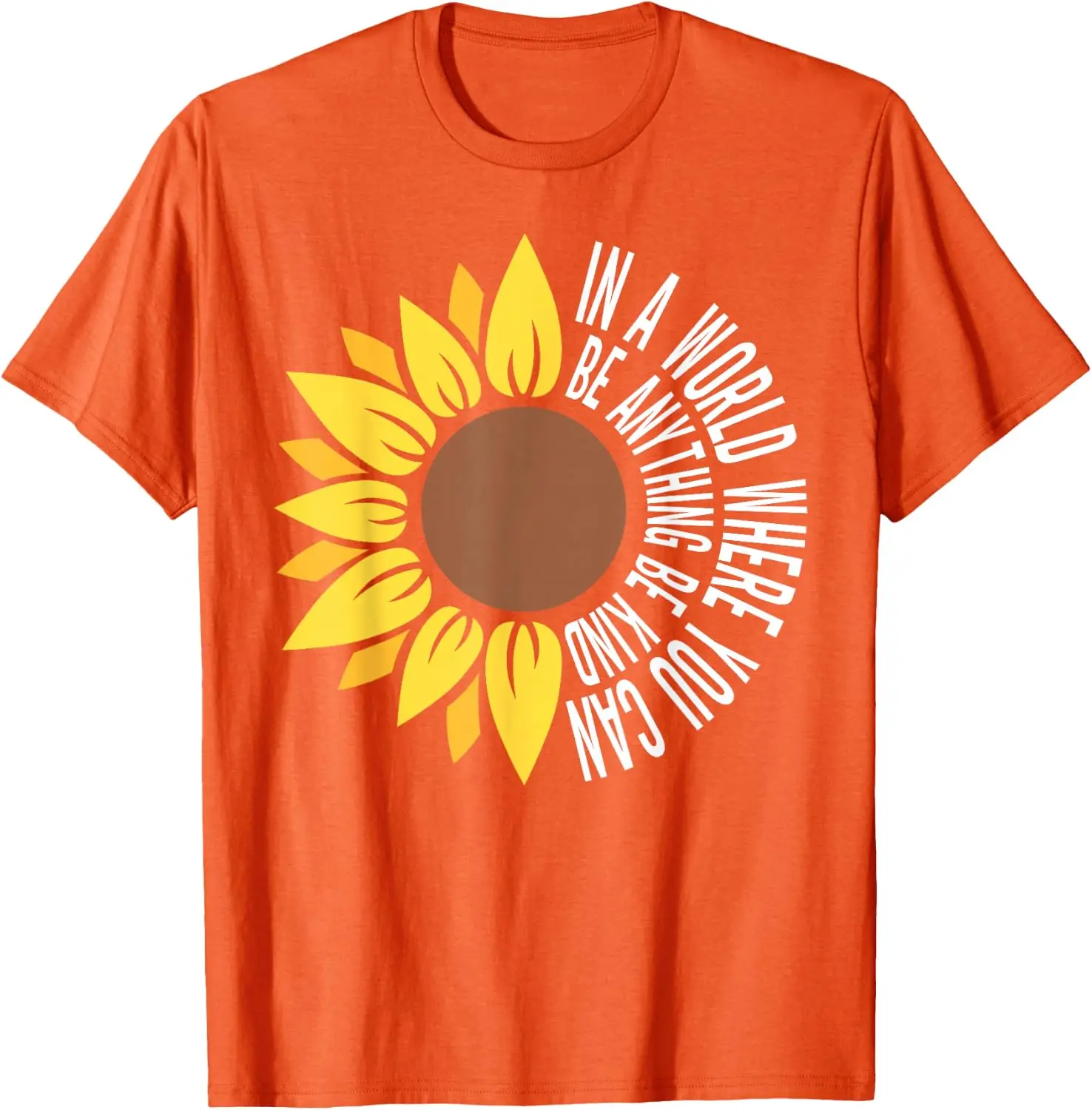 Sunflower Dseign Graphic Printed Unity Day Anti Bullying Be Kind T-Shirt Casual Fashion Short Sleeve O-neck Harajuku Cotton Tees
