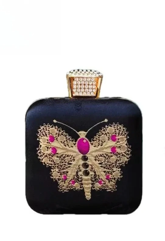 Hand carry perfume bag chain shoulder messenger ba g new Chinese style small mouth gold b ag change card bag