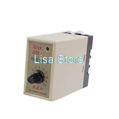 AC 250V 3A Contact 10s Dial Knob Time Delay Relay + Socket Base