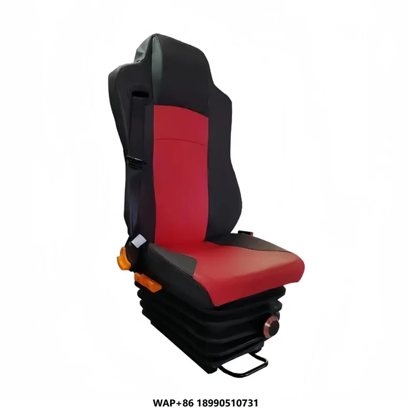 شاحنة ثقيلة عالية مسند الظهر غطاء بولي كلوريد الفينيل تعليق ميكانيكي شحن مقعد سائق السيارة لحفارة آلات البناء