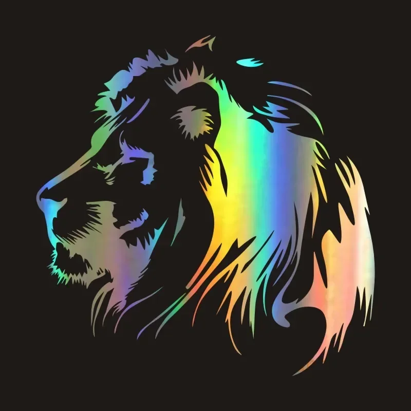 Dostosowane i naklejki 3D Cool Lion Auto Vinyl Sticker Odblaskowa naklejka na szybę samochodową Akcesoria do stylizacji samochodu 17 cm * 17 cm