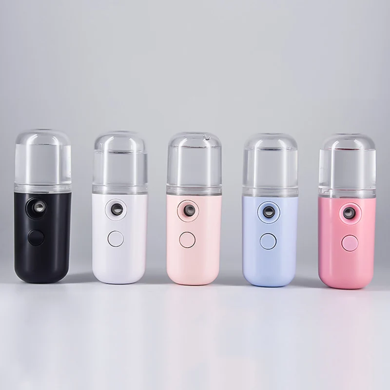 1pcs Mini Nano Mist Sprayer Cooler Facial Steamer Humidifier USB Rechargeable Face Moisturizing Nebulizer Beauty Skin Care Tools