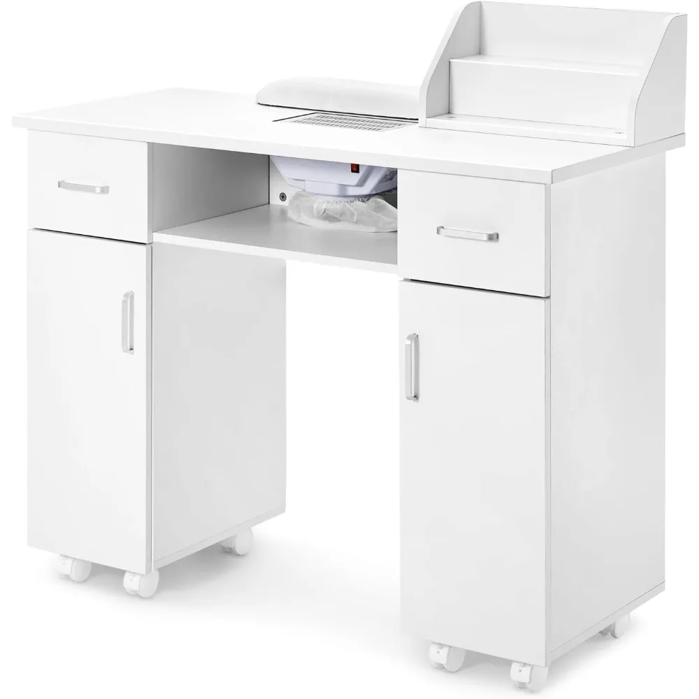 

Manicure Table, Nail Table, Storage Rack,Nail Station, Wooden Drawers, Nail Desk, Beauty Workstation, Wrist Cushion,Nail Table