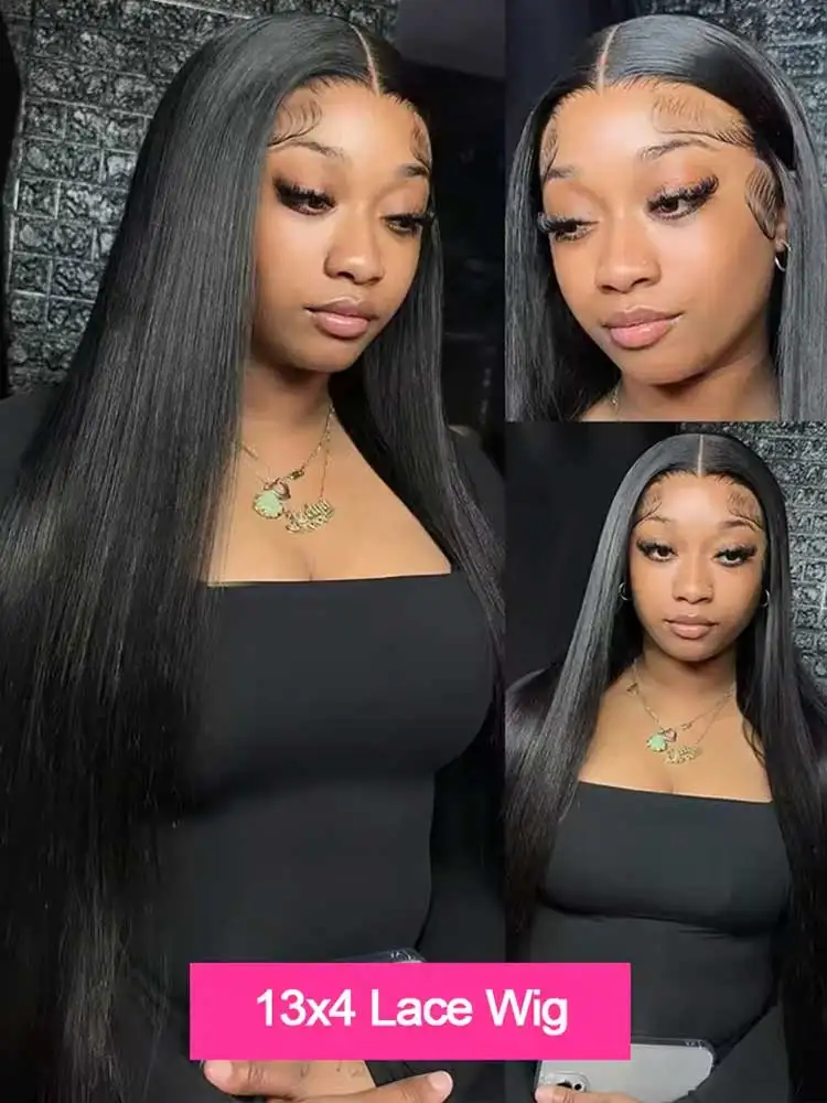 40 42 Inch Straight Human Hair Wigs 13x4 13x6 HD Lace Frontal Human Hair Wigs For Women Glueless Bone Straight Lace Front Wig
