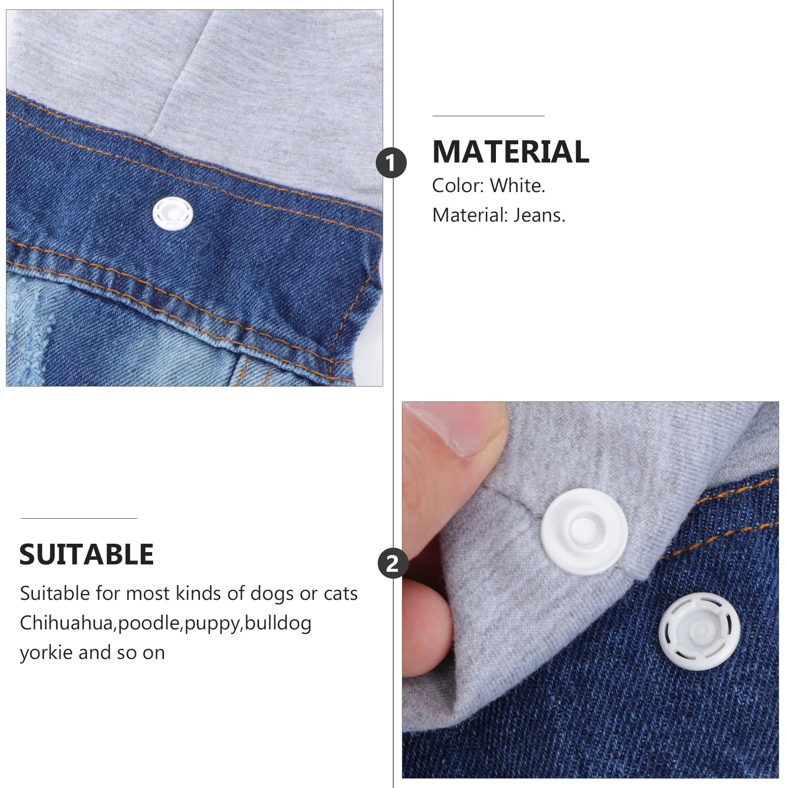 

Apparel Dog Denim Vests Shirt for Small Dogs Clothes Hoodie Pet Jackets Jumper Hoodies