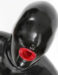 Latex Mask Open Nostrils Rubber Unisex Hood with Mouth Condoms Unique