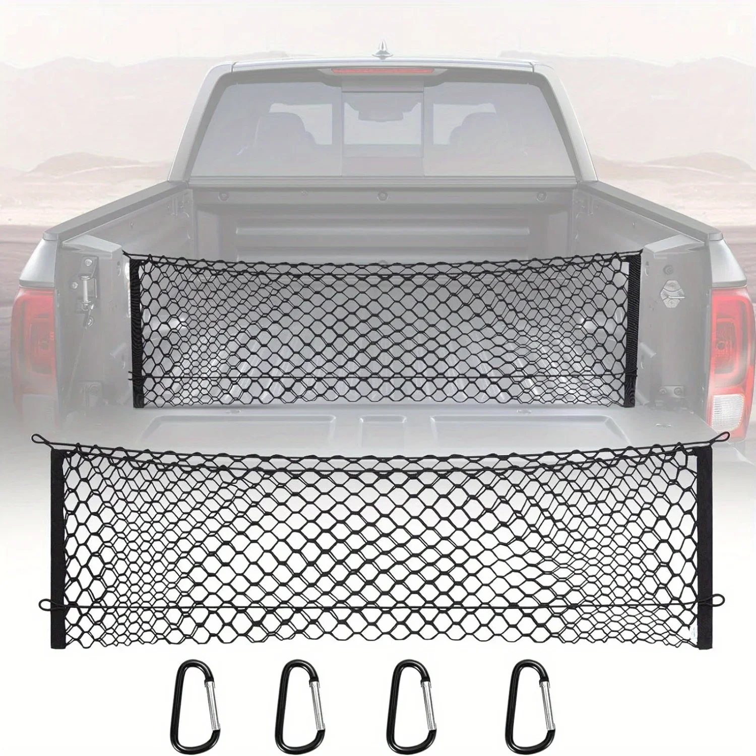 Siatka ładunkowa do łóżka ciężarówki Siatka ładunkowa do łóżka ciężarówki Organizer kopertowy Siatka ładunkowa Elastyczna siatka do Chevy Silverado F150 F250