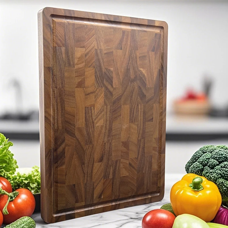 

Upgraded Large Walnut wood Cutting Board, Premium Wooden Cutting Board Set, Food Safe, Durable Wood Block, Suitable for food