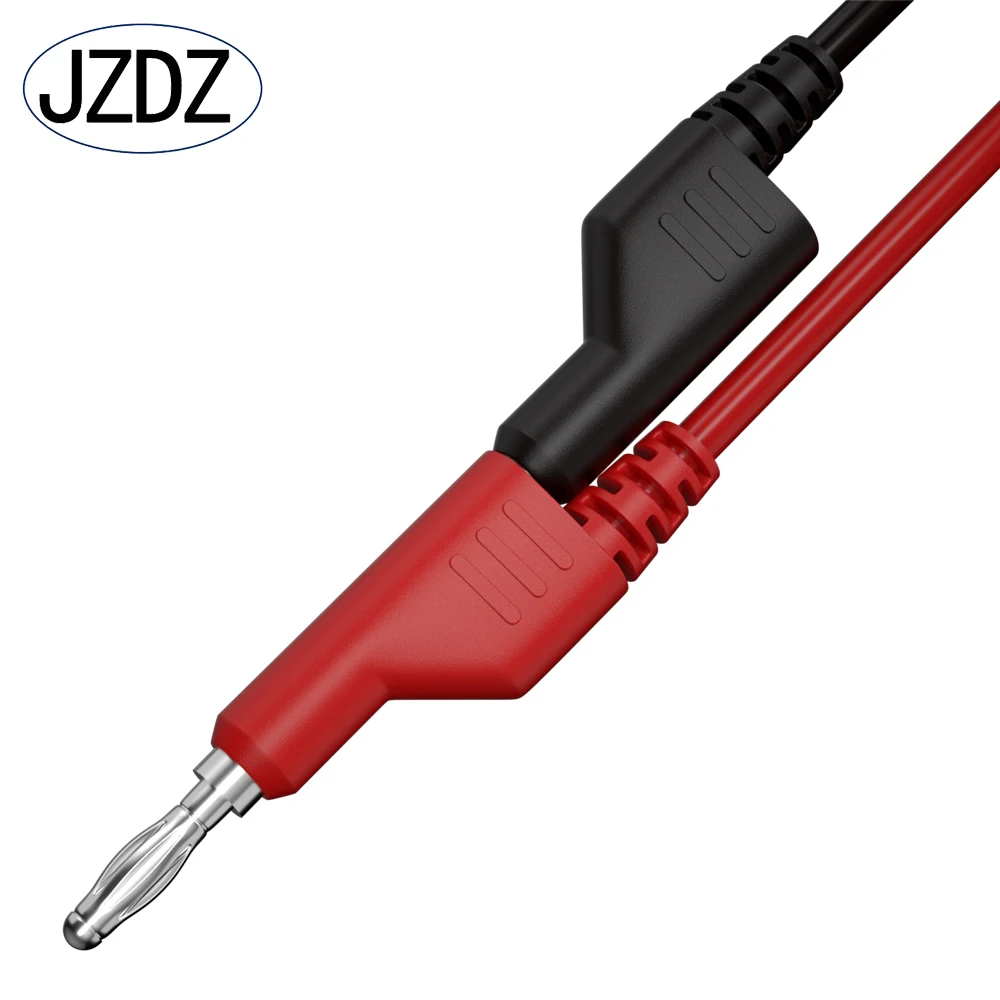 JZDZ 2pcs 4mm Banana Plug to Alligator Clip Multimeter Test Leads Cable Line Jumper Wire 1m/3.3ft  Red Black  J70054-1-RB