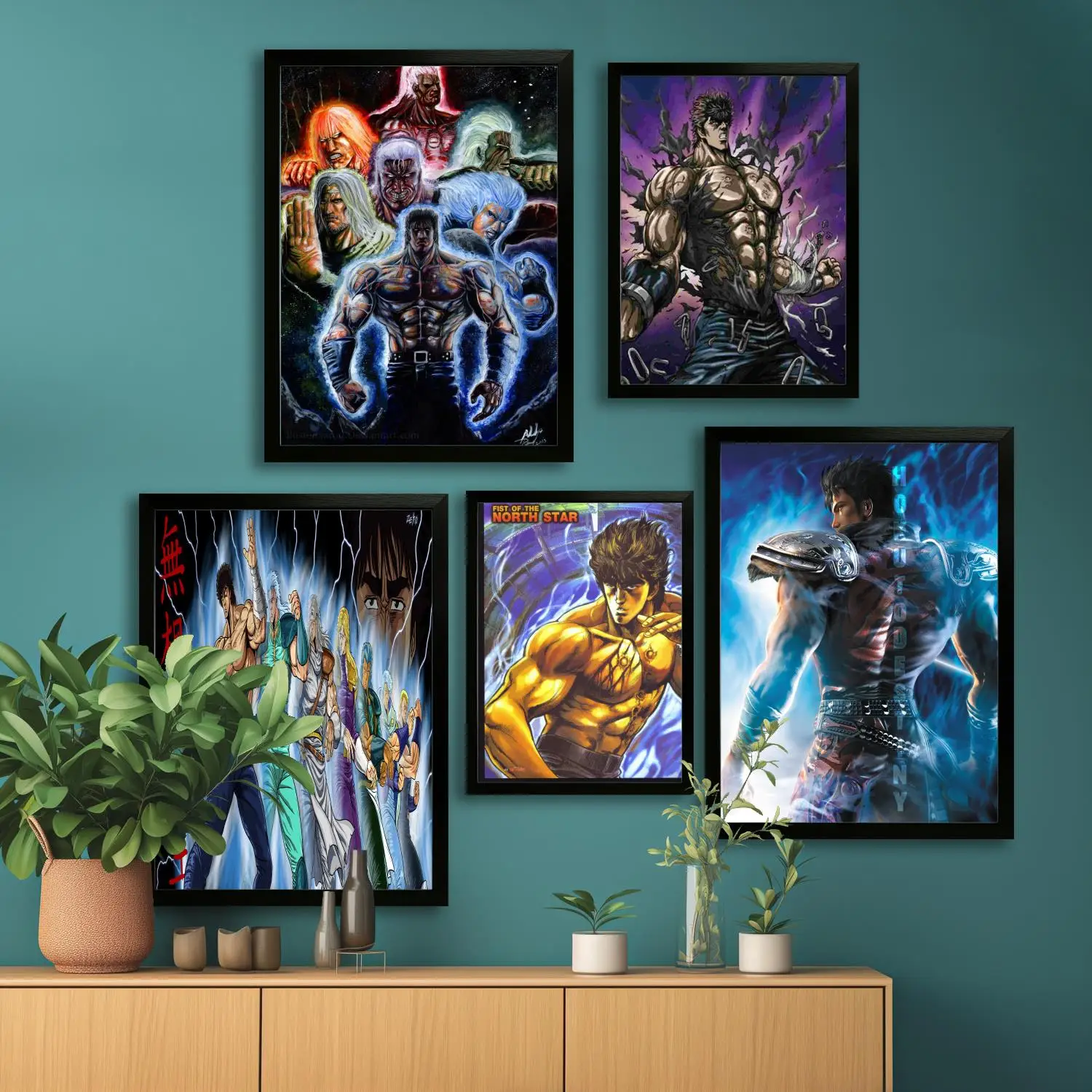 hokuto no ken Canvas Art Poster, Wall Art Picture Print, Modern Family Bedroom Decor Posters,Decorative painting