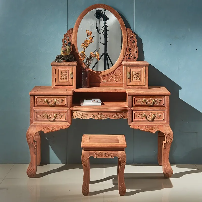 Solid wood dresser New Chinese furniture Ming and Qing antique classic household makeup table Bedroom, dresser + dresser