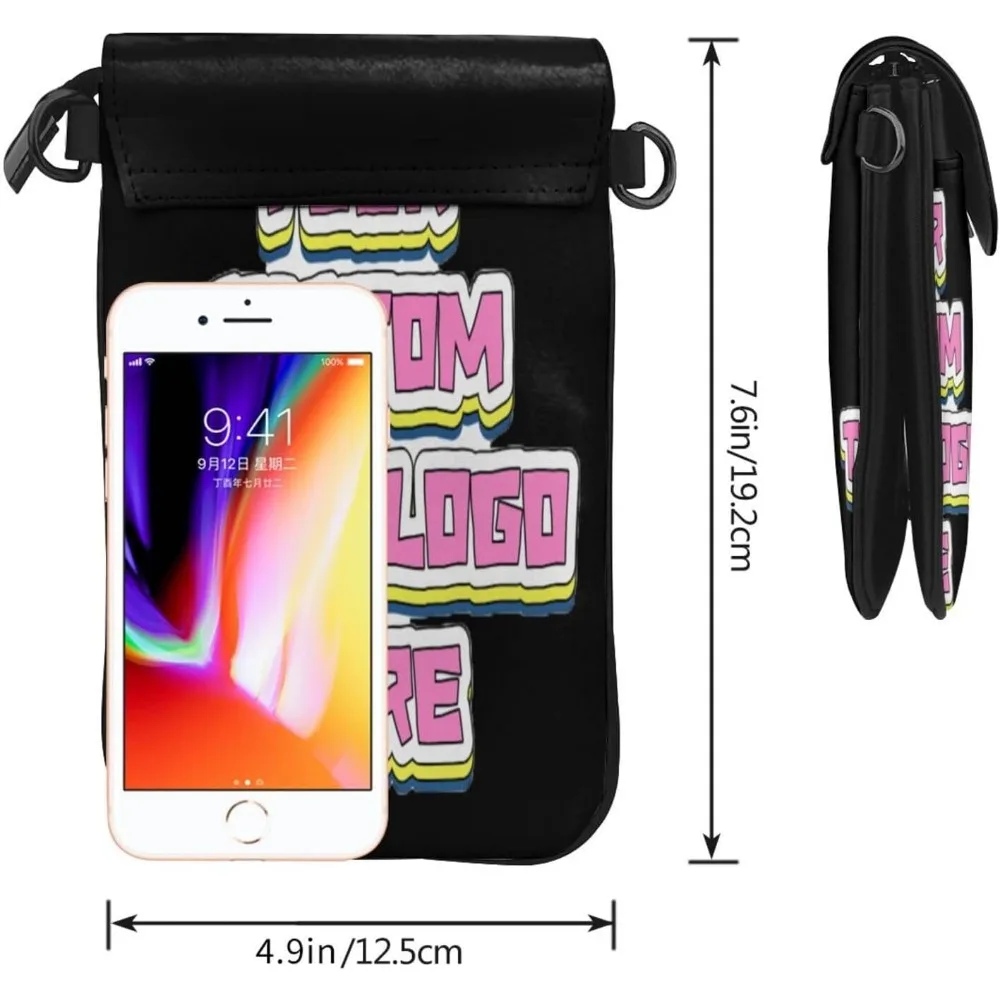 Custom Crossbody Cell Phone Purse for Women Personalized Mini Messenger Shoulder Handbag Wallet with Pockets & Credit Card Slots