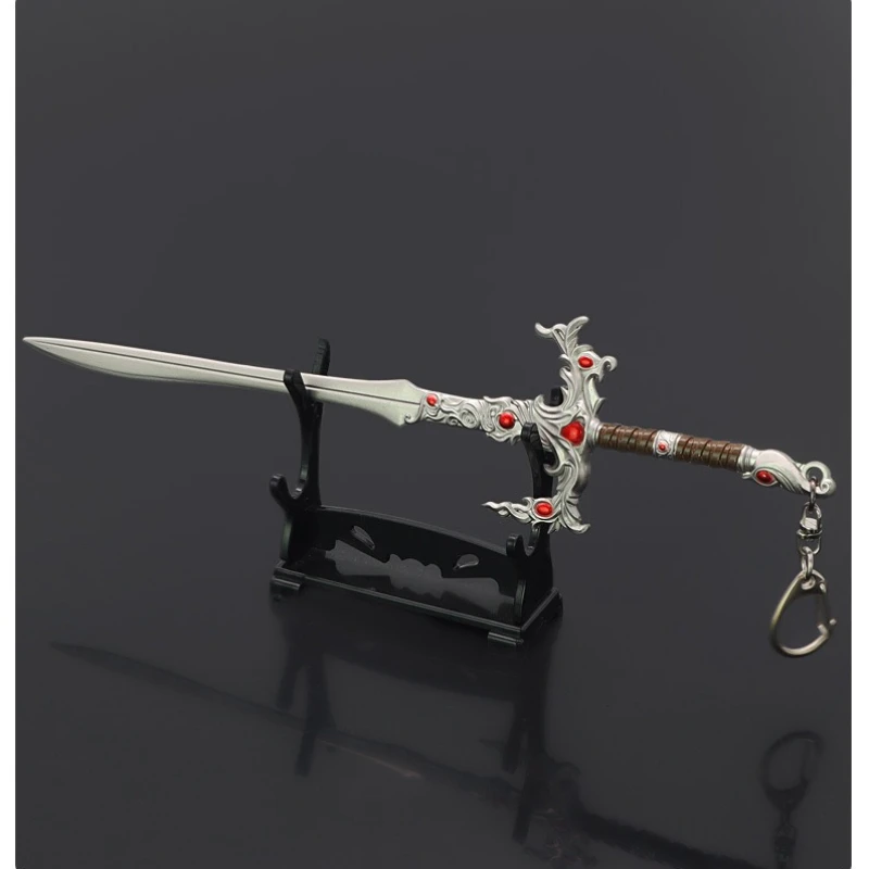 22cm/8.66in Baldur’s Gate Game Peripherals Keychain Githyanki Greatsword Metal Weapon Models Katana Knife Cosplay Props Boy Gift