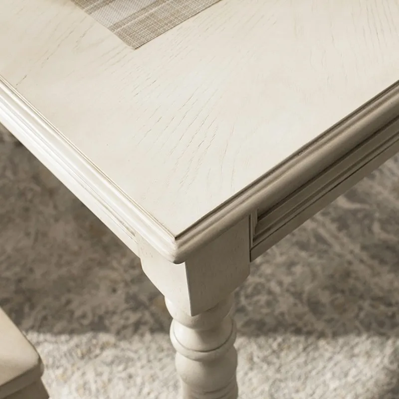 Nordic simple solid wood dining table light luxury log long table all solid wood living room home designer rectangular desk