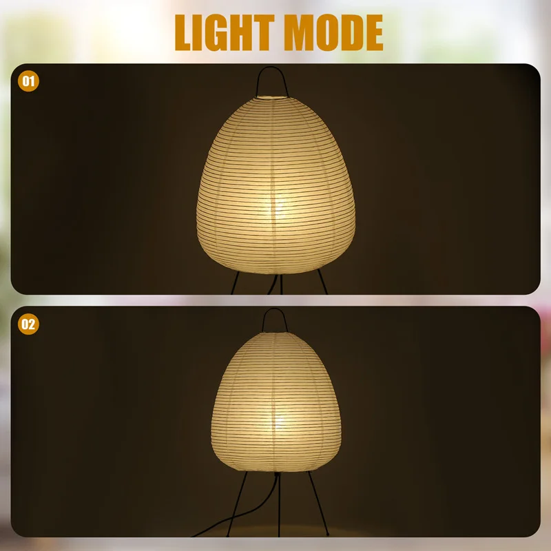 

【Rushed】Harmony Illuminated Akari Paper Lamp,Wabi-Sabi Decorative Lamp Inspired By Noguchi Rice Paper, Rice Paper Lamp
