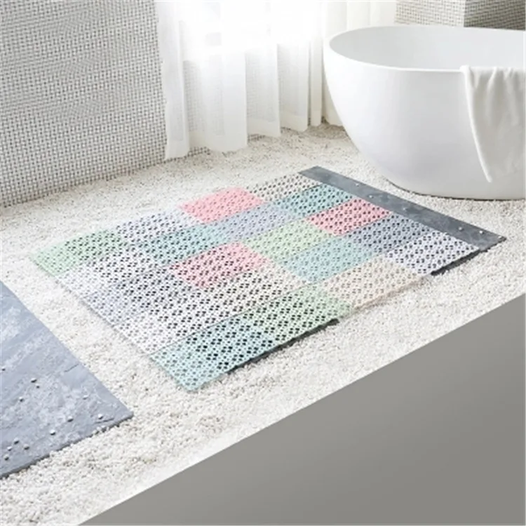 DIY Splicing Bathroom Anti-skid Mat Kitchen Bathroom Waterproof Mat Shower Bath Mat Anti Slip Waterproof Mat Bathroom Supplies