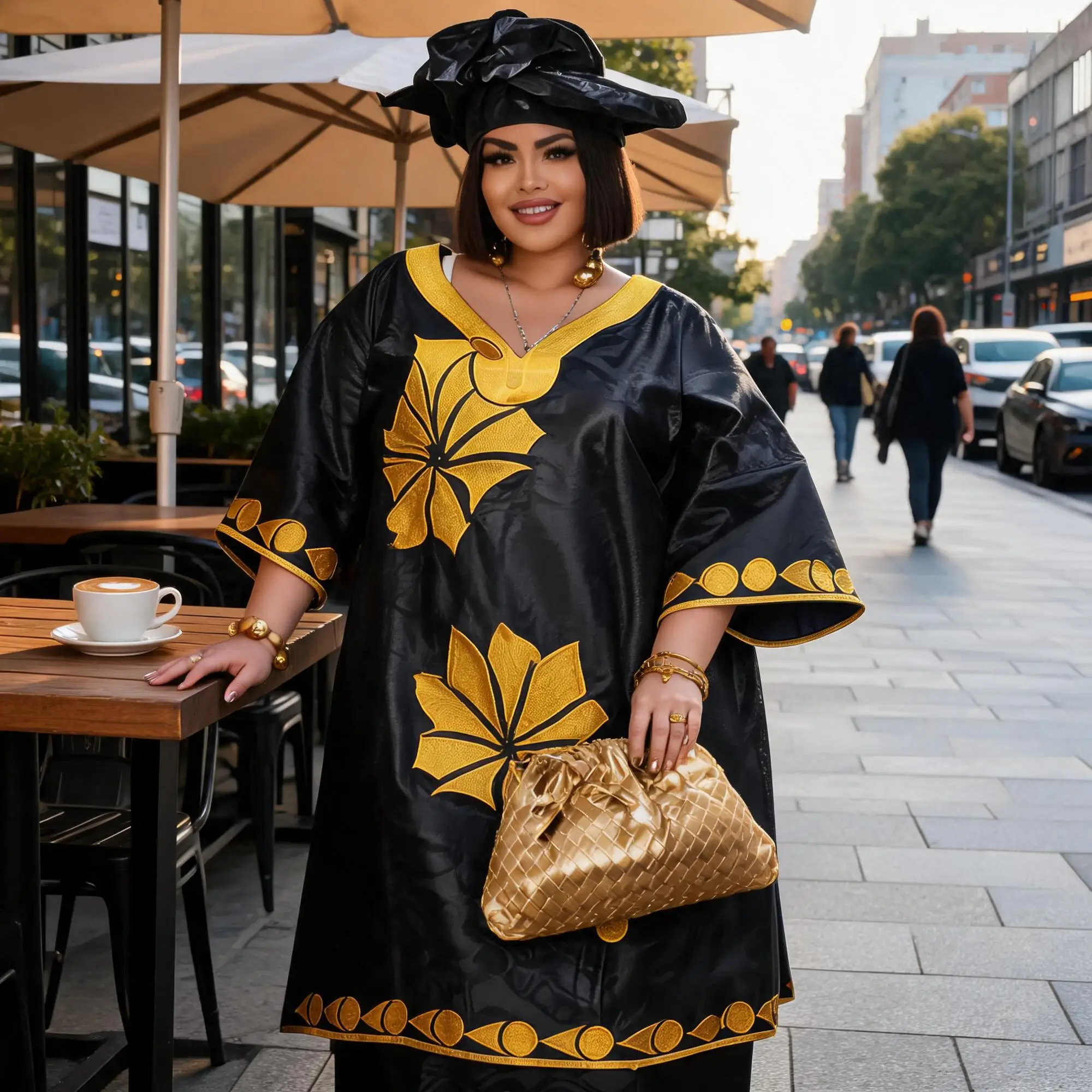 African Dresses For Women Plus Size Bazin Riche Embroidery Design Long Dress With Scarf