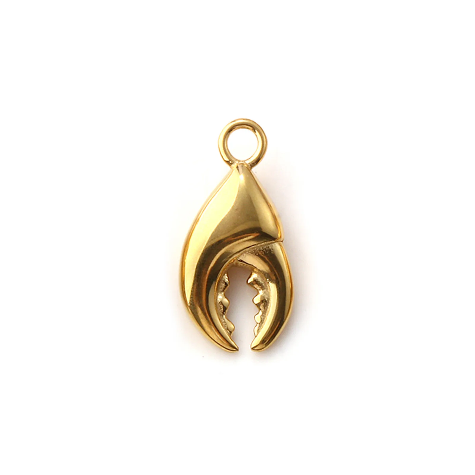1 Piece Hot Selling 304 Stainless Steel Ocean Shrimp Crab Fish Jewelry Charms 18K Gold Plated Pendants For DIY Necklace Making