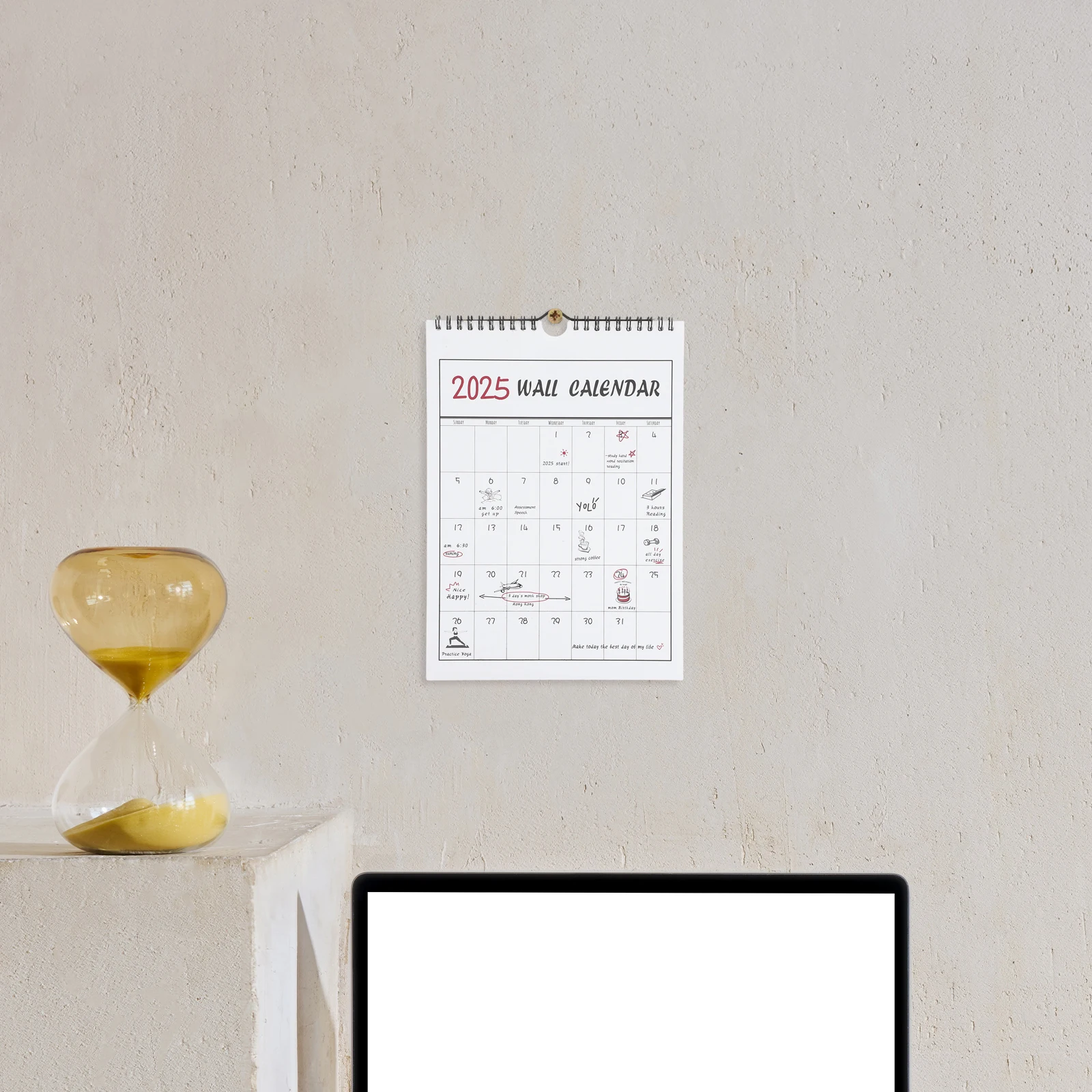

Creative Hanging Wall 2024-2025 Large Clear Printed Monthly Planner Office Family Room Home Decor Paper Calendar Yearly Schedule