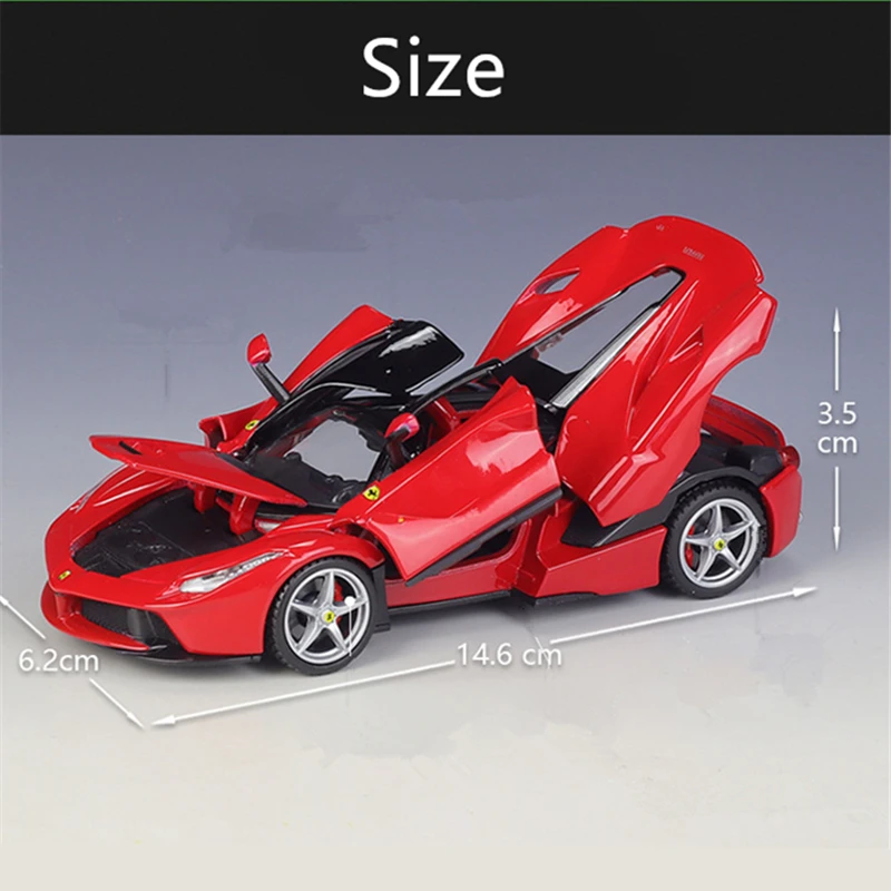 Bburago 1:32 Ferrari LaFerrari Alloy Sports Car Model Diecast Metal Toy Racing Vehicles Car Model Sound and Light Childrens Gift