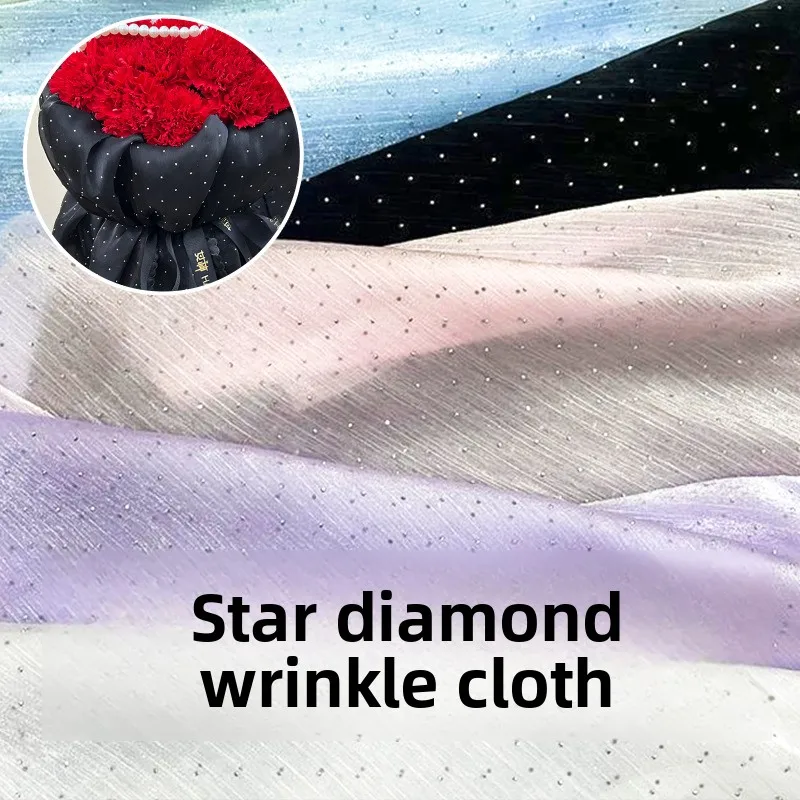 

2025 Hot Diamond Eugen Yarn Plus Diamond Pleated Yarn Hanfu Skirt Fabric Clothing Accessories Handmade Diy Jewelry Fabric