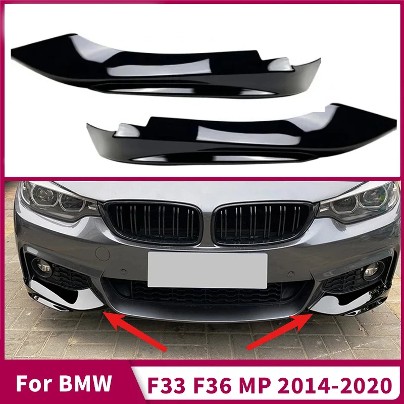 

For BMW F32 F33 F36 4 Series 2014-2020 M-Sport M-Tech Front Bumper Lip Spoiler Air Splitters Tuning Body Kit Car Accessories