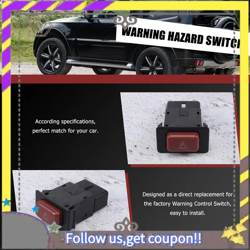 

L38A-MB652291 Кнопка включения аварийных сигналов для Mitsubishi Pajero Shogun MK2 1991-1995 1996 1997 1998 1999