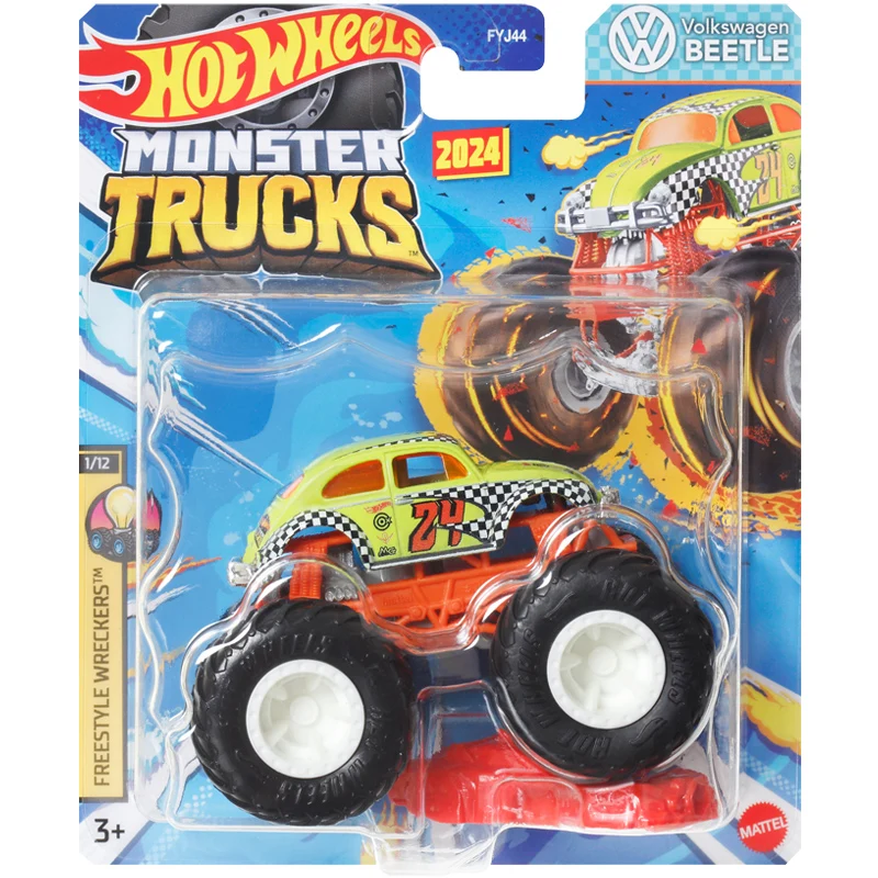 Mattel Hot Wheels Monster Trucks Car Diecast 1/64 Toys for Boys Super Mario Bowser Volkswagen Beetle SpongeBob SquarePants Gift