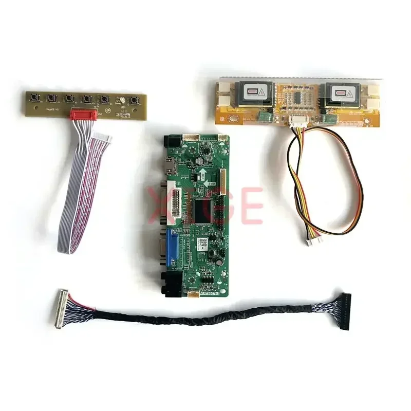 Placa de controlador Compatible con HDMI, Kit de bricolaje Compatible con pantalla de 1280x1024, LTM170EP01, LTM190EP01, LTM190EP03, DVI, VGA, LVDS-30Pin, 4CCFL