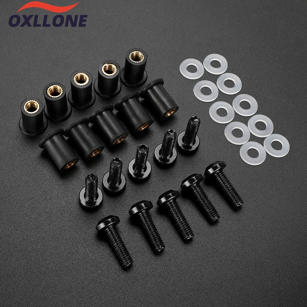 Windshield Screws 5MM 10PCS For YAMAHA XT600 XT660Z Tenere XT1200Z XTZ 750 Super Tenere 700 Windscreen Fairing Bolts Kit Nuts