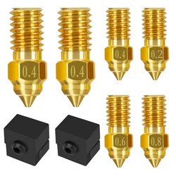 Creality Ender 3 V3 SE Nozzle Kit, High-Temperature Resistance Extruder Nozzles with Silicone Cover for Ender 5 S1/Ender 7