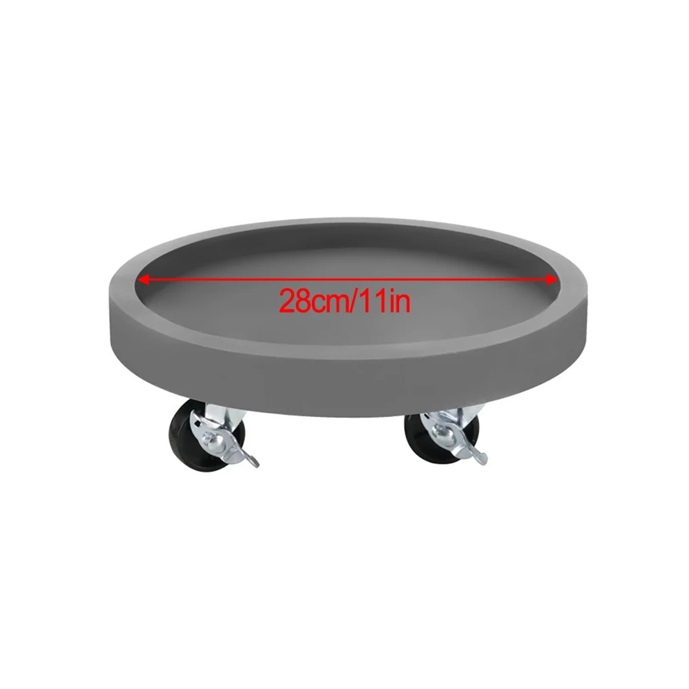 Plant Mobility Solution: Heavy-Duty Circular Tray on Four Wheels Designed for Stable Transport of Potted Plants