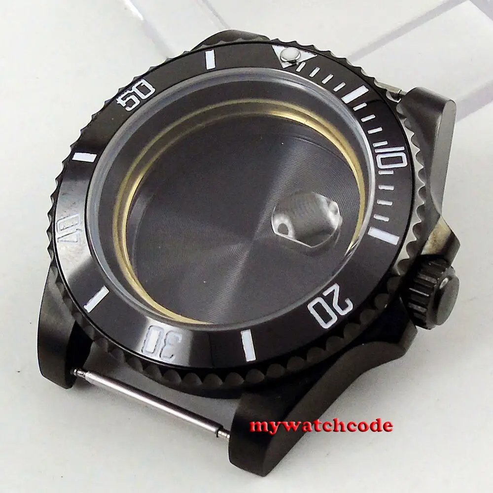 40Mm Sapphire แก้วเซรามิค Bezel PVD นาฬิกา Fit Eta 2824 2836การเคลื่อนไหว