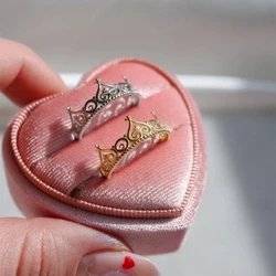 Crown Rings ,Jewelry For Women Girls , Princess Crown, Fashion Wedding Party Accessories, Silver Plated, Anneliese's Ring Gifts